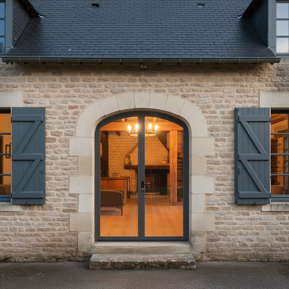 Thermal Break Aluminum Double Door- Arch Top