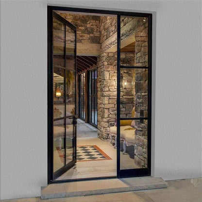 Glass Wall Partition With Single Door