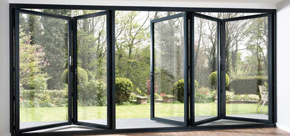 Iron Bi-Folding Glass Door 4 Panel