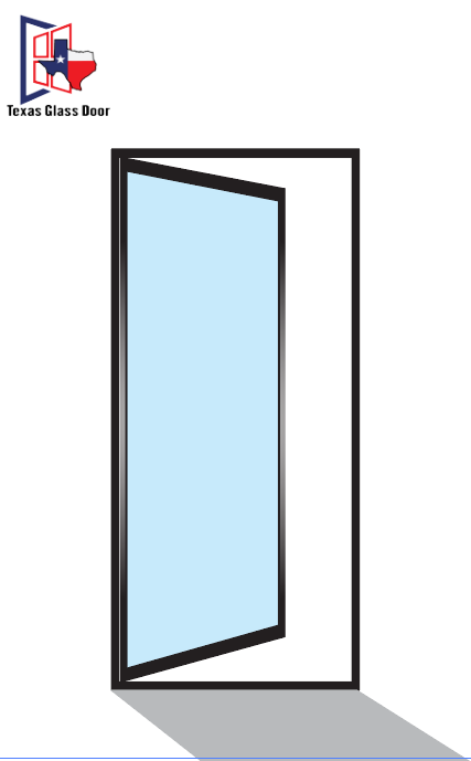 Aluminum Single French Door- Square Top - 1 Line