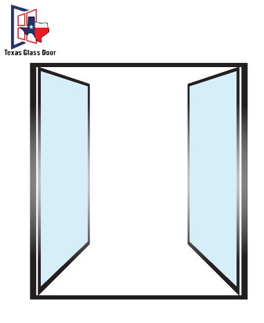 Aluminum Double French Door - Square Top - 1 Line