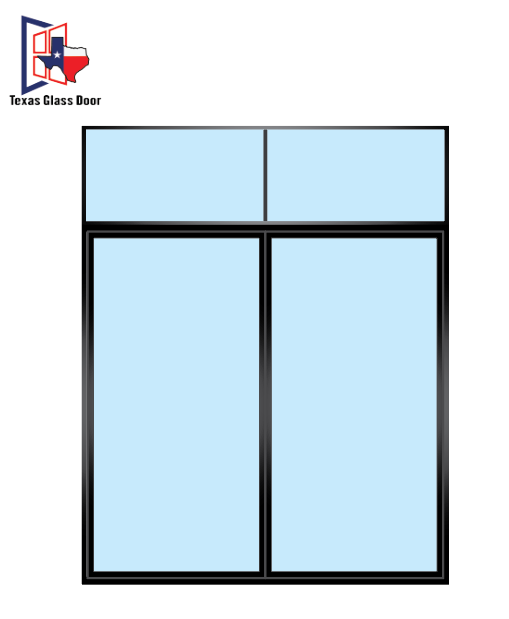 Aluminum Double French Door - with Transom