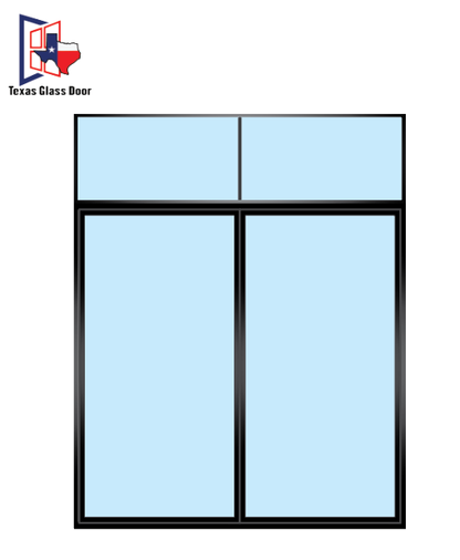 Aluminum Double French Door - with Transom