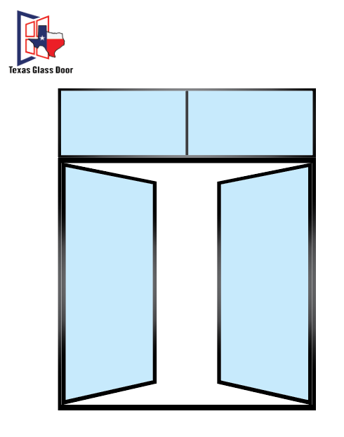 Aluminum Double French Door - with Transom