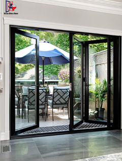 Aluminum Bi-fold Door – 120"x96", 0-Lite, 3 Panel, Right Hand