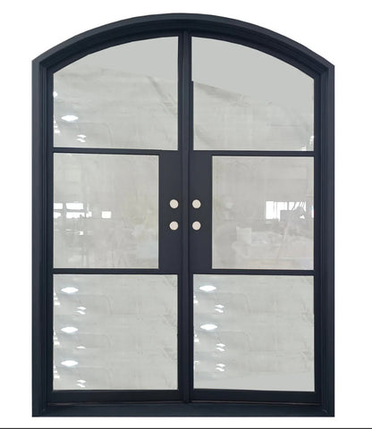 Double French Iron Doors 4-Clear Glass Low-E 1inch- Contact us to customize any size or design