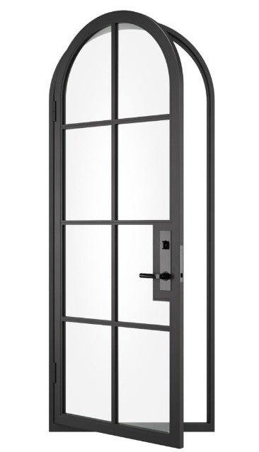 Iron Single French Door- 6 Line- Round Top