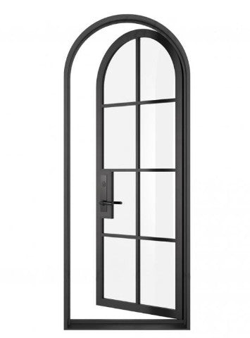 Aluminum Single French Door- 3 Line- Round Top