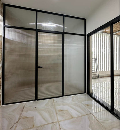 Glass Wall Partition With Single Door