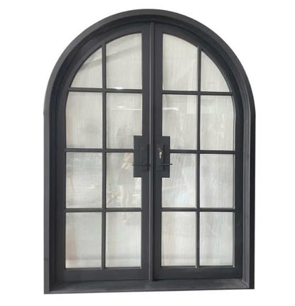 Aluminum Double French Door- 8 Line- Round Top