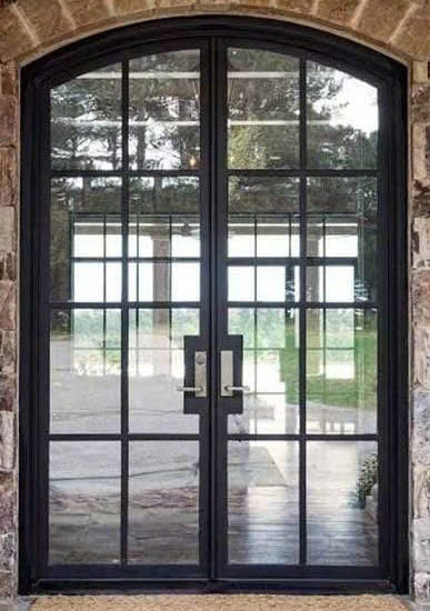 Aluminum Double French Door- 8 Line- Arched Top