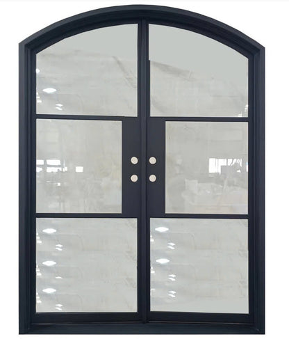 Aluminum Double French Door - Arched Top - 3 Line