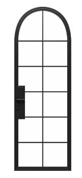 Aluminum Single French Door- 8 Line- Arched Top