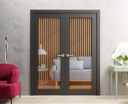 Iron Bi-Folding Glass Door 2 Panel