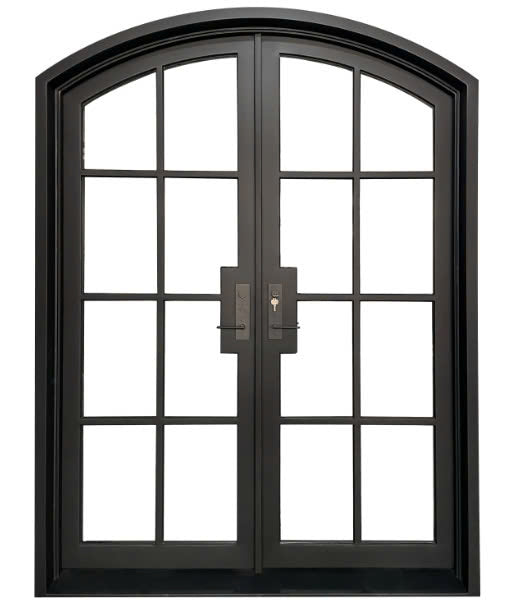 Aluminum Double French Door- 8 Line- Arched Top