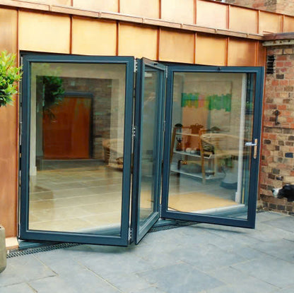 Iron Bi-Folding Glass Door 3 Panel