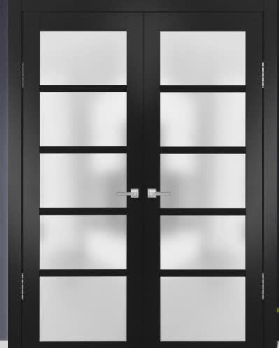 Iron Double French Door- 3 Line- Arched Top